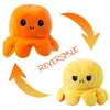 Happy/sad reversible octopus plush toy, 1 piece - 2