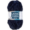 Velvet polyester yarn, navy, 100g