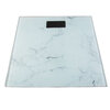 Personal digital scale, white marble look - 2