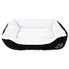 Faux suede, rectangular pet bed, medium, black & white - 3