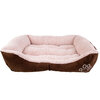Faux suede, rectangular pet bed, medium, brown & blush - 3