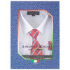 Antonio Rossi - Men's boxed dress shirt with tie, tie clip and hankerchief, white shirt, 16-16.5 - 2
