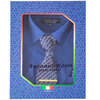 Antonio Rossi - Men's boxed dress shirt with tie, tie clip and hankerchief, blue shirt, 14-14.5 - 2