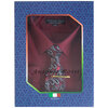 Antonio Rossi - Men's boxed dress shirt with tie, tie clip and hankerchief, burgundy shirt, 17-17.5 - 2