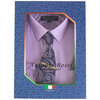 Antonio Rossi - Men's boxed dress shirt with tie, tie clip and hankerchief, lavender shirt, 14-14.5 - 2