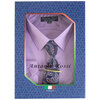 Antonio Rossi - Men's boxed dress shirt with tie, tie clip and hankerchief, lavendar shirt, 18-18.5 - 2