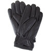 Leather gloves with rib knit cuff and adjustable wrist strap, medium (M) - 2