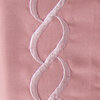 Mercure, ens. de draps avec détail hélix brodé, très grand lit, rose - 2