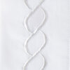 Mercure, ens. de draps avec détail hélix brodé, lit double, blanc - 2