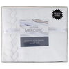 Mercure, sheet set with embroided helix detail, double, white - 4
