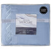 Mercure, ens. de draps avec détail hélix brodé, lit double, azuré - 4