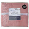 Mercure, sheet set with embroided helix detail, double, pink - 4