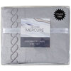 Mercure, sheet set with embroided helix detail, twin, grey - 4