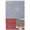 Elegance Collection, Christmas holiday fabric tablecloth, foil printed snowflakes and swirls, 54"x72", grey - 2