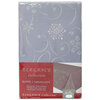 Elegance Collection, Christmas holiday fabric tablecloth, foil printed snowflakes and swirls, 60"x102", grey - 2