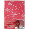 Elegance Collection, Christmas holiday fabric tablecloth, foil printed snowflakes and swirls, 54"x72", red - 2