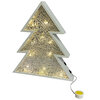 Wooden decorative tree with LED lights, 12"