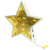 Wooden decorative star with LED lights, 12"