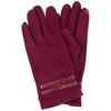 Soft stretch knit gloves with bow detail, burgundy