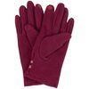 Soft stretch knit gloves with bow detail, burgundy - 3