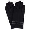 Soft stretch knit gloves with bow detail, black - 2