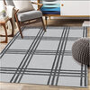MONTEBELLO Collection, square patterned rug, silver, 3'x4' - 2