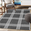 MONTEBELLO Collection, square patterned rug, grey, 3'x4' - 2