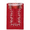 Reversible table runner, mistletoes embroidery, 14"x54" - 3
