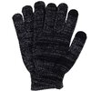 Soft beanie, scarf and gloves set with shimmer effects, black - 4