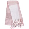 Hat with pompom and cozy scarf with fringes set, pink - 2