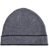 Herringbone patterned tuque with fleece lined headband - 2