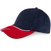 Cotton twill cap with embroidered brim - Swoosh stripes