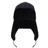 Woolen trapper hat with quilted lining and faux sherling flaps - 2