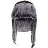 Fleece aviator hat with faux fur lining & trims, black - 2