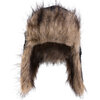 Corduroy aviator hat with faux fur lining & trims, black - 2
