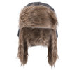 Corduroy aviator hat with faux fur lining & trims, grey - 2