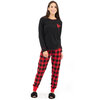Ens. de pyjama en jersey extensible, bas et détail de poche plaquée à carreaux rouges, grand (G) - 2