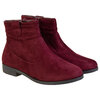 Women's slouch ankle boots with side tabs, burgundy, size 5 - 2