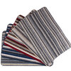 ALLURA - Striped mat, 3'x4', navy tones - 3