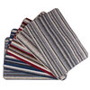 ALLURA - Striped mat, 3'x4', light blue tones - 3