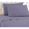 Solid colored brushed sheet set, twin, charcoal