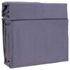 Solid colored brushed sheet set, twin, charcoal - 2