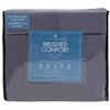 Solid colored brushed sheet set, twin, charcoal - 3