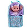 Baby doll with carrier, purple