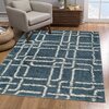 LILA Collection, decorative area rug, blue chainlink, 4'x6' - 2