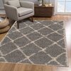LILA Collection, decorative area rug, grey diamond pattern, 4'x6' - 2
