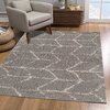 LOLA Collection, decorative area rug, grey chevron, 4'x6' - 2