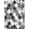 Collection FRIDA, tapis décoratif, treillis nuances de gris, 5'x7'