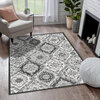 DENA Collection, decorative area rug, grey damask, 5'x7' - 2