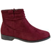 Women's slouch ankle boots with side tabs, burgundy, size 9